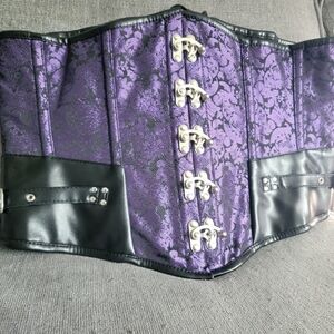 Luxury Purple and Black Underbust Corset